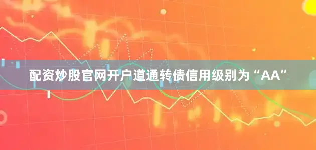 配资炒股官网开户道通转债信用级别为“AA”